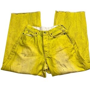 Acne Studios Yellow Straight Jeans Vibrant Denim Sz-34